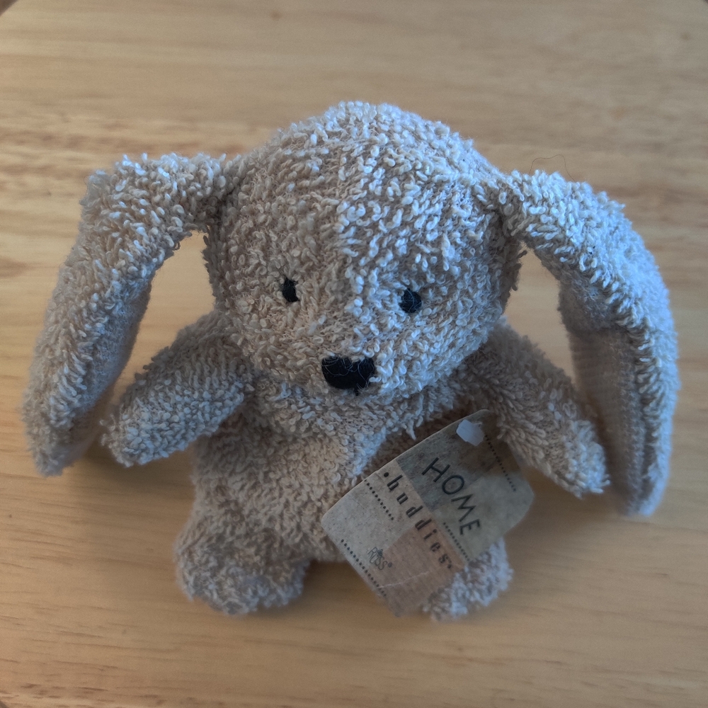 Vtg Russ Home Buddies Nibbles Terry Cloth Plush 5" Beanie Rabbit # 4159